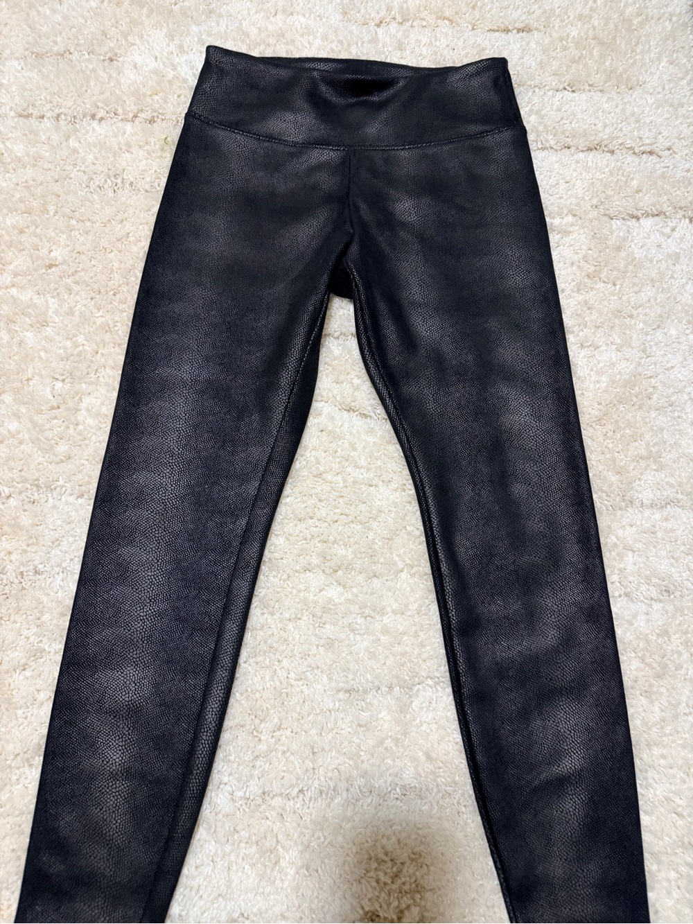 T Tahari Black Faux Leather Jeggings